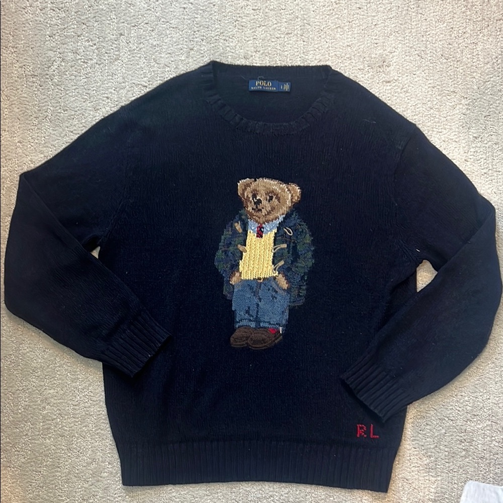 Polo by Ralph Lauren Men's Sweater with Bear Design